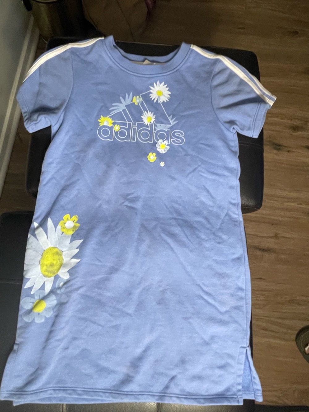 adidas Lavender Tee Dress  with Daisy Graphic